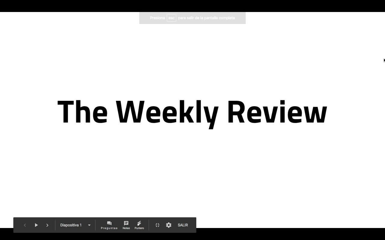 The Weekly Review